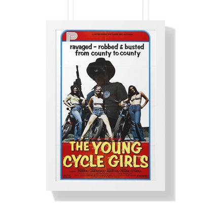 THE YOUNG CYCLE GIRLS 1978 - Framed Movie Poster-16″ x 24″-The Sticker Space