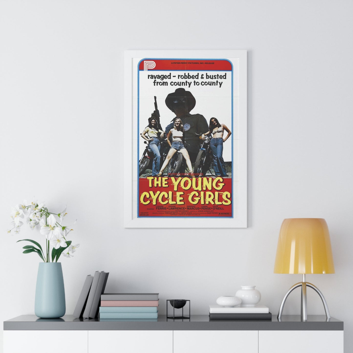 THE YOUNG CYCLE GIRLS 1978 - Framed Movie Poster-The Sticker Space