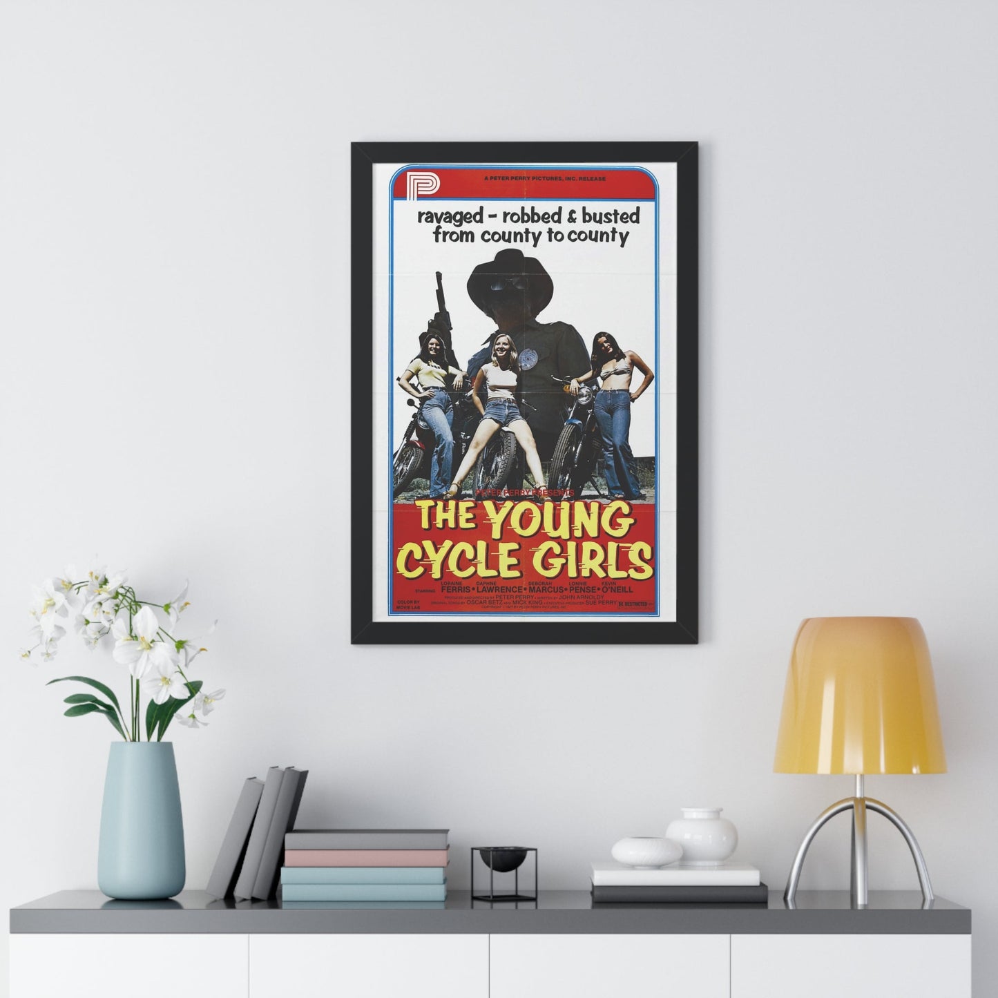 THE YOUNG CYCLE GIRLS 1978 - Framed Movie Poster-The Sticker Space