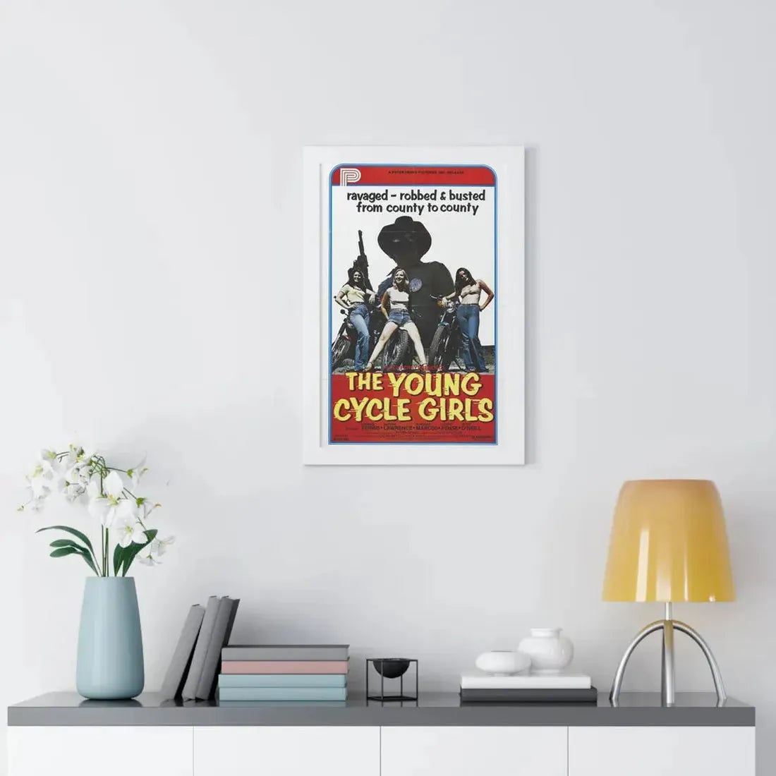 THE YOUNG CYCLE GIRLS 1978 - Framed Movie Poster - The Sticker Space