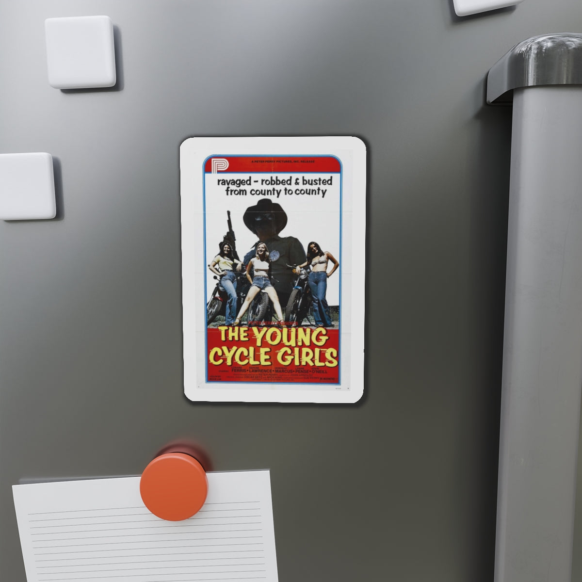 THE YOUNG CYCLE GIRLS 1978 Movie Poster - Refrigerator Magnet