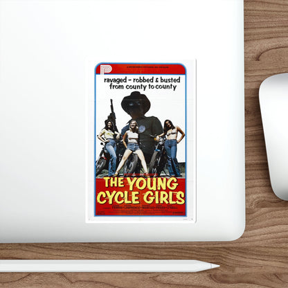 THE YOUNG CYCLE GIRLS 1978 Movie Poster STICKER Vinyl Die-Cut Decal-The Sticker Space