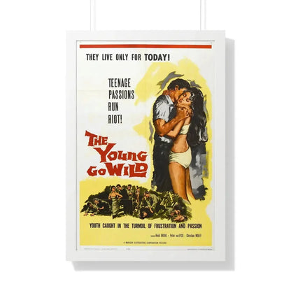 THE YOUNG GO WILD 1959 - Framed Movie Poster 20" x 30" White - The Sticker Space