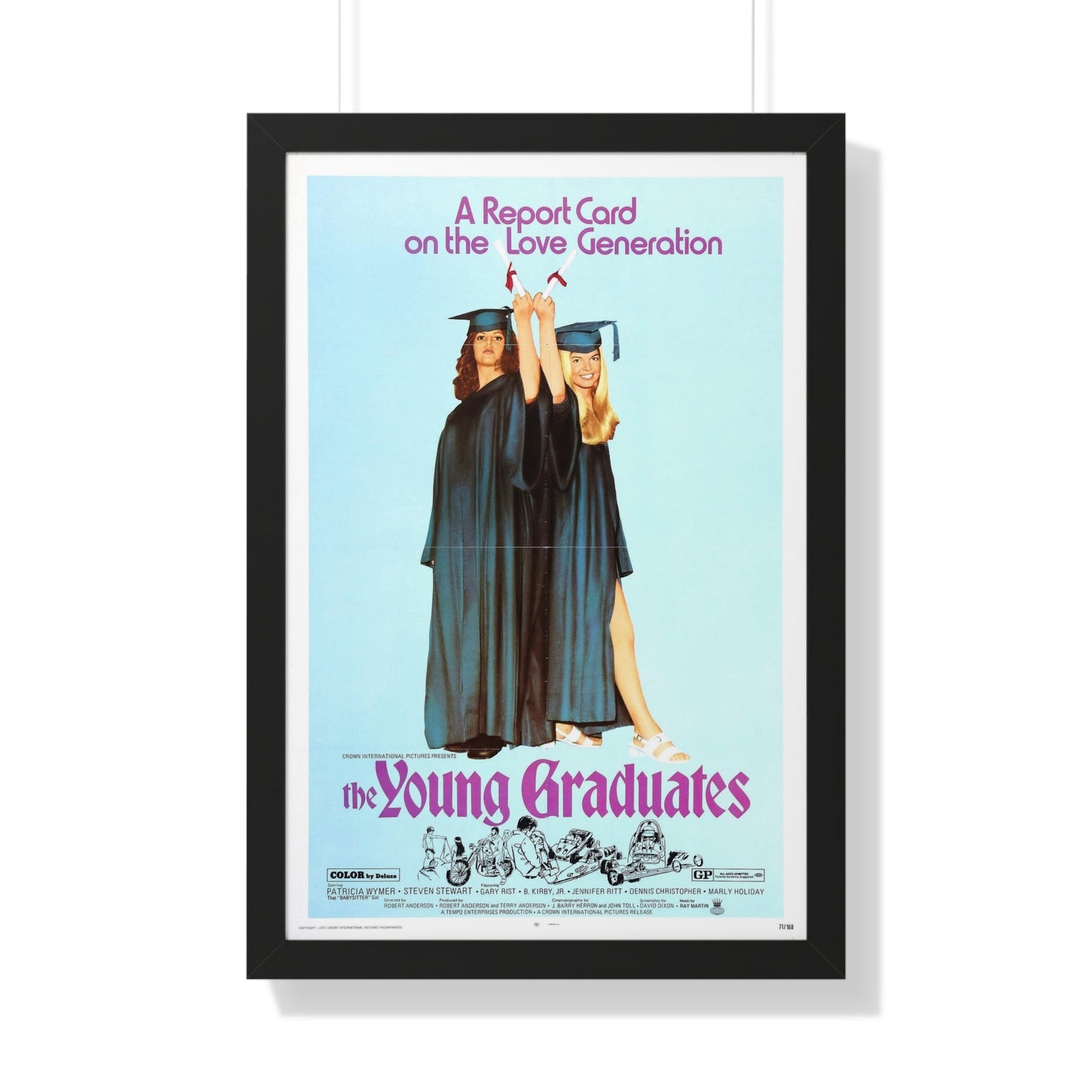 THE YOUNG GRADUATES 1971 - Framed Movie Poster-20" x 30"-The Sticker Space