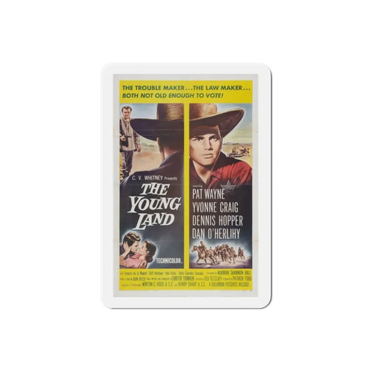 The Young Land 1959 Movie Poster Refrigerator Magnet 2 Inch - The Sticker Space