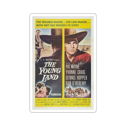 The Young Land 1959 Movie Poster STICKER Vinyl Die-Cut Decal 3 Inch - The Sticker Space