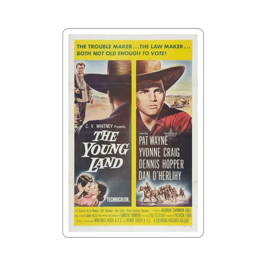 The Young Land 1959 Movie Poster STICKER Vinyl Die-Cut Decal 6 Inch - The Sticker Space
