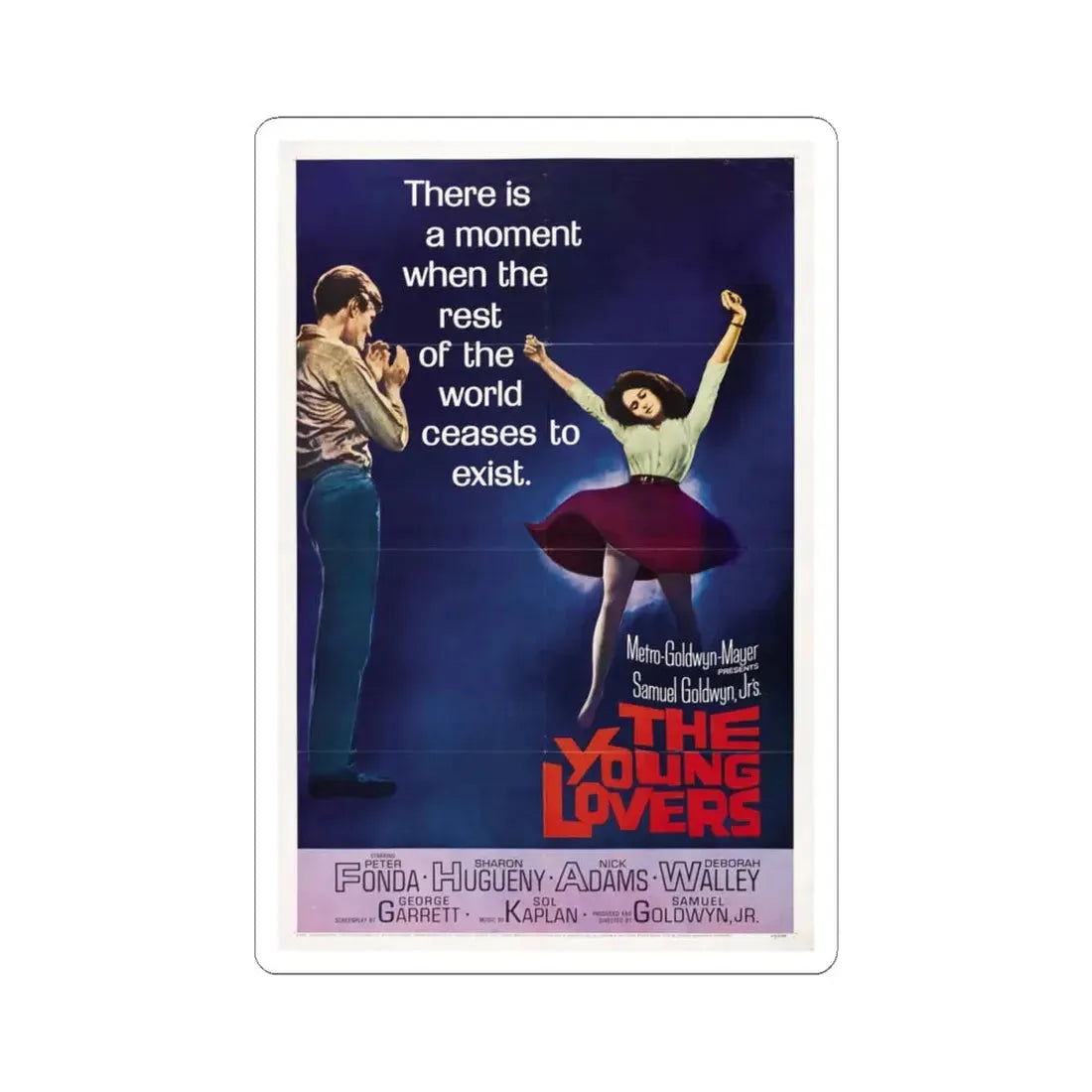 The Young Lovers 1964 Movie Poster - STICKER Vinyl Kiss-Cut Decal 4 Inch White - The Sticker Space