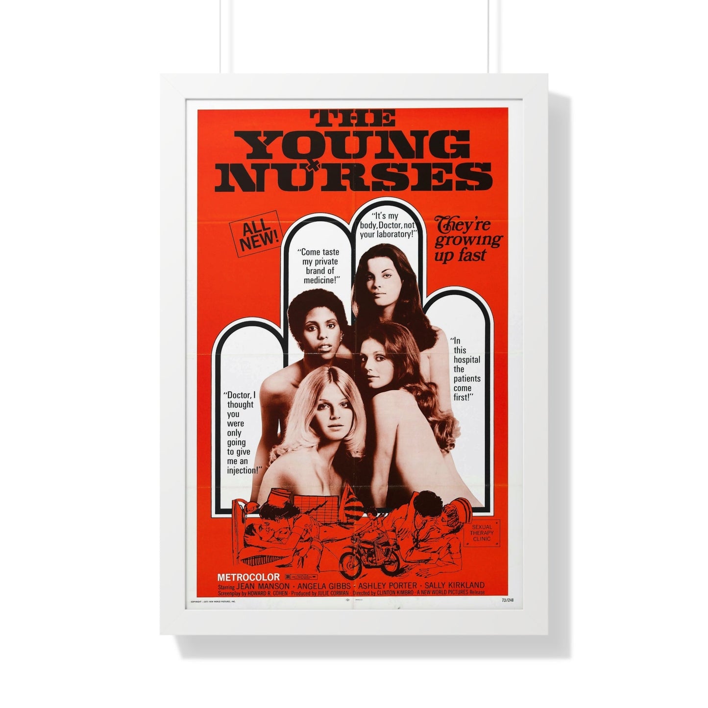 THE YOUNG NURSES 1973 - Framed Movie Poster-20" x 30"-The Sticker Space