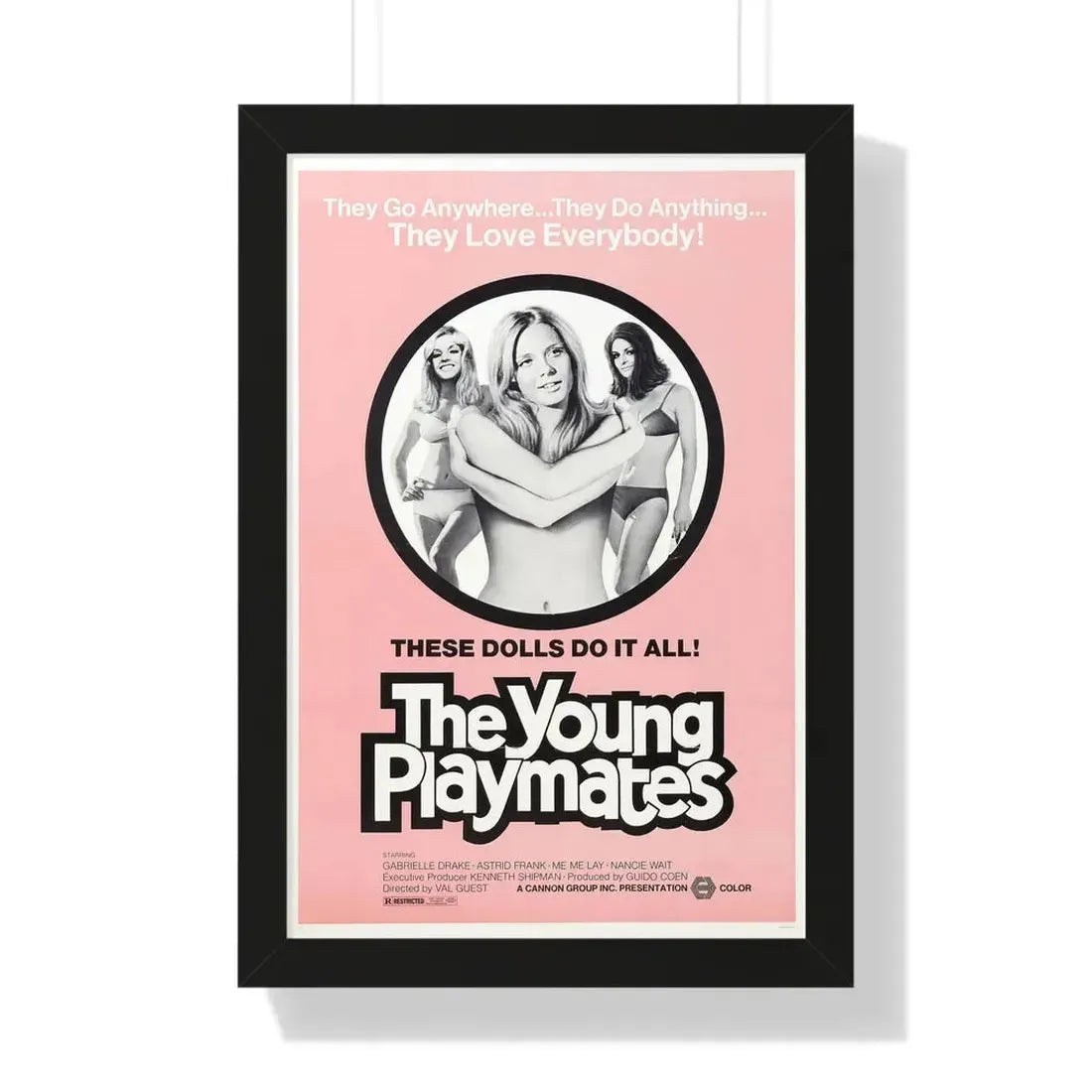 THE YOUNG PLAYMATES 1972 - Framed Movie Poster 16″ x 24″ Black - The Sticker Space