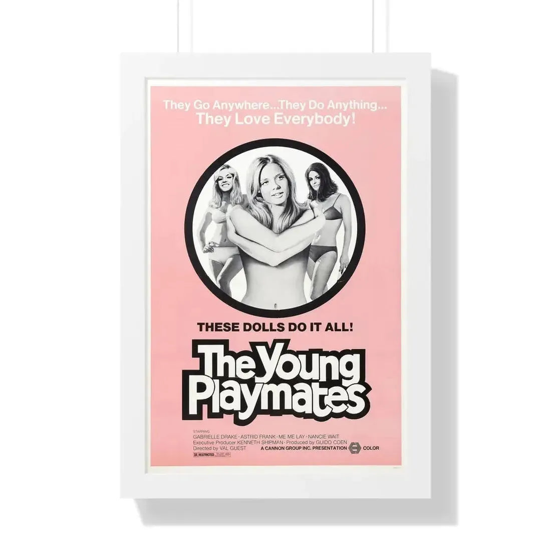 THE YOUNG PLAYMATES 1972 - Framed Movie Poster 16″ x 24″ White - The Sticker Space