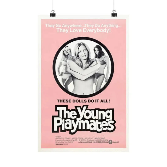 THE YOUNG PLAYMATES 1972 - Paper Movie Poster 12″ x 18″ Matte - The Sticker Space