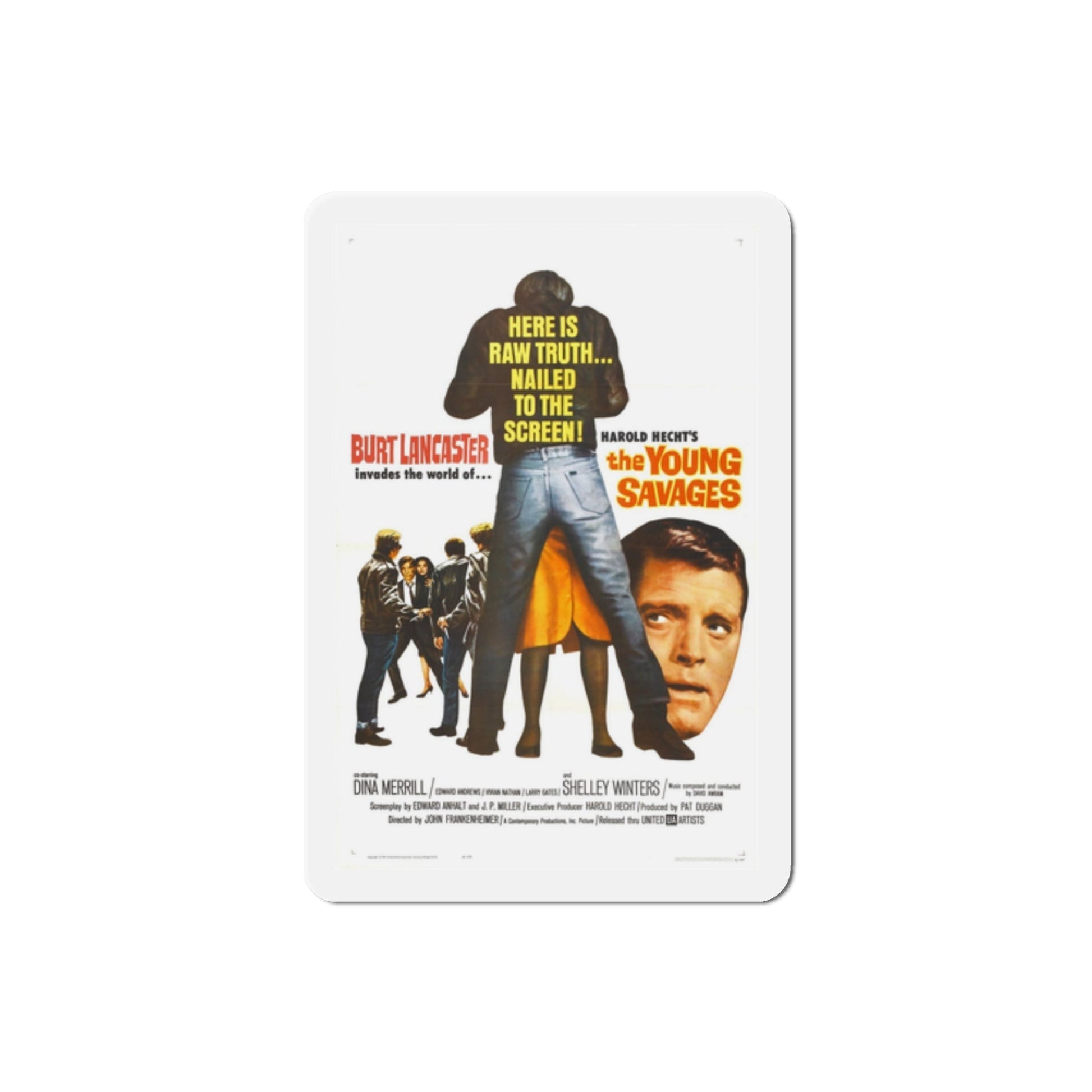 The Young Savages 1961 Movie Poster Die-Cut Magnet-2 Inch-The Sticker Space