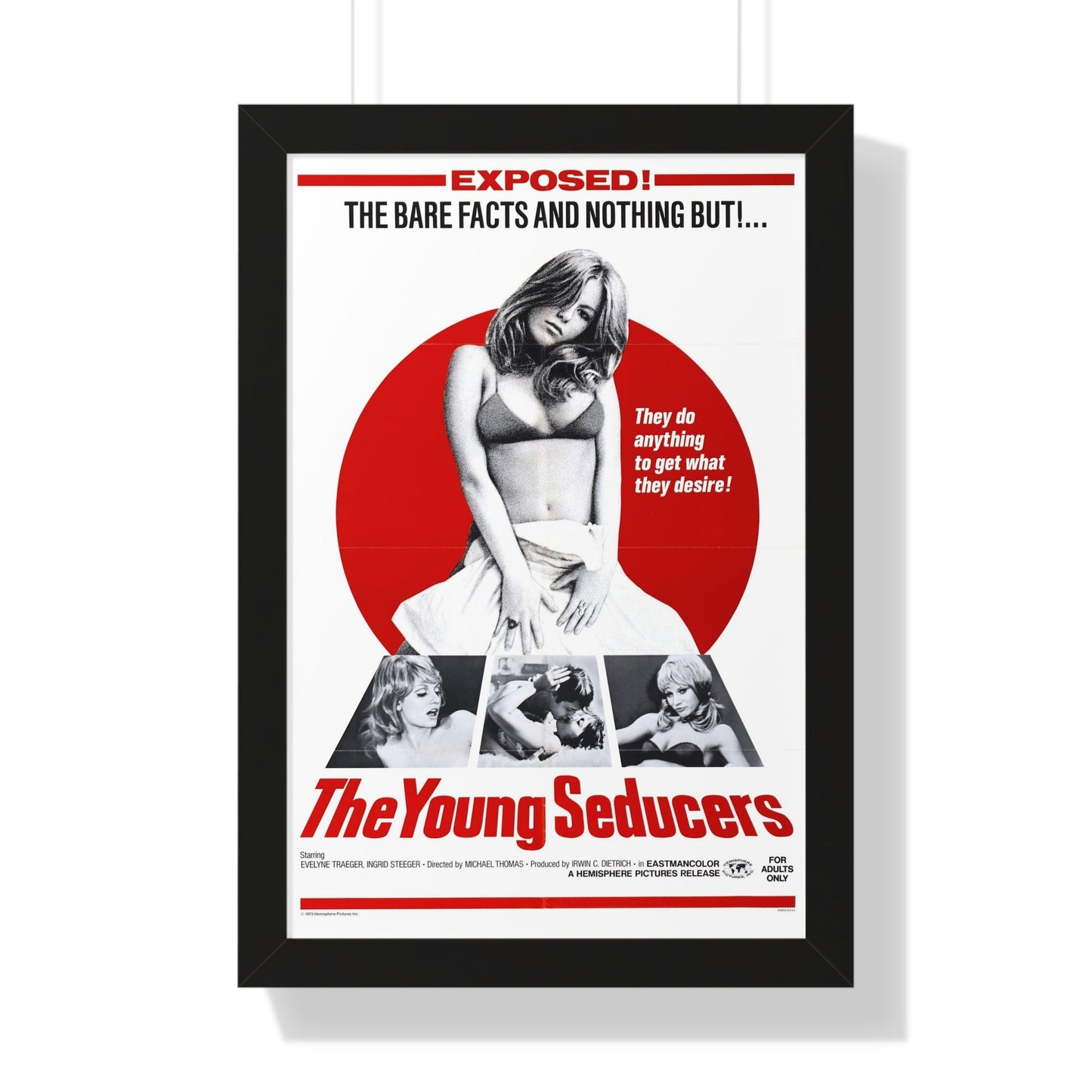 THE YOUNG SEDUCERS (SWINGIN STEWARDESSES) 1971 - Framed Movie Poster-16″ x 24″-The Sticker Space