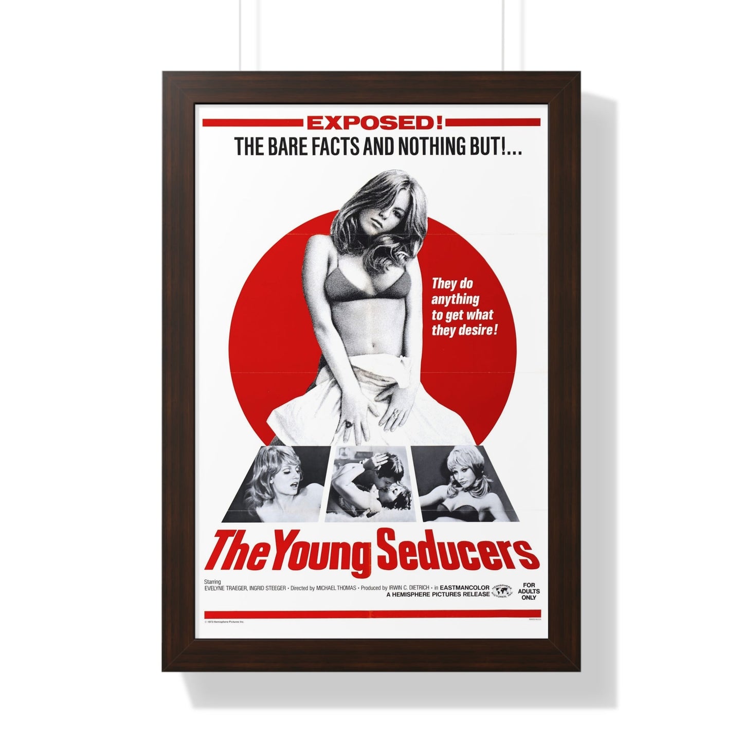 THE YOUNG SEDUCERS (SWINGIN STEWARDESSES) 1971 - Framed Movie Poster-16″ x 24″-The Sticker Space