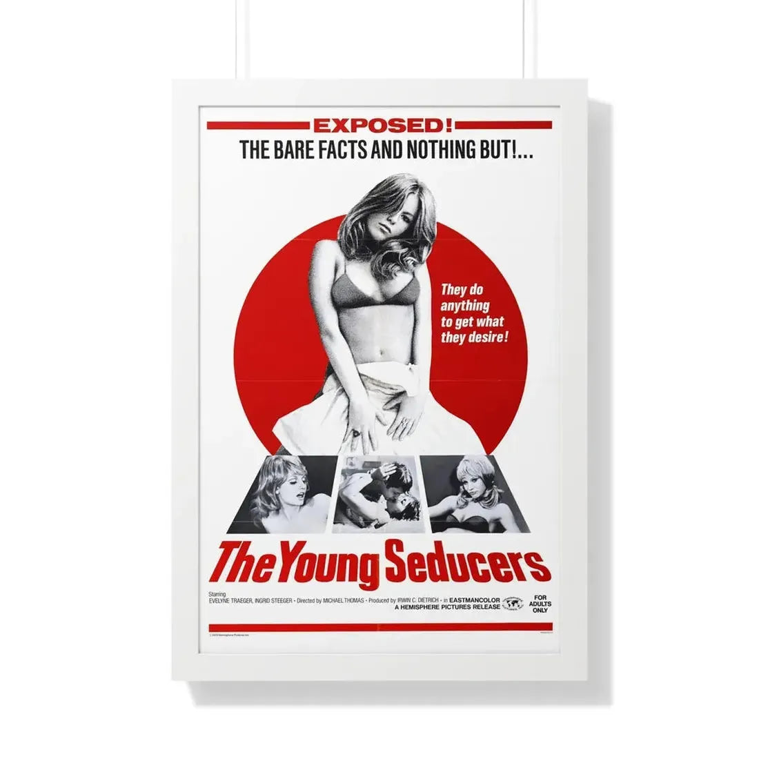 THE YOUNG SEDUCERS (SWINGIN STEWARDESSES) 1971 - Framed Movie Poster 20" x 30" White - The Sticker Space