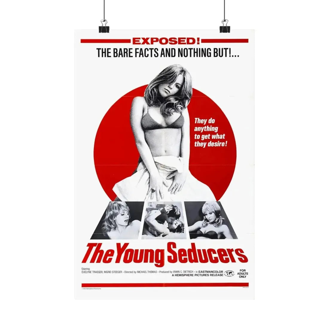 THE YOUNG SEDUCERS (SWINGIN STEWARDESSES) 1971 - Paper Movie Poster 12″ x 18″ Matte - The Sticker Space