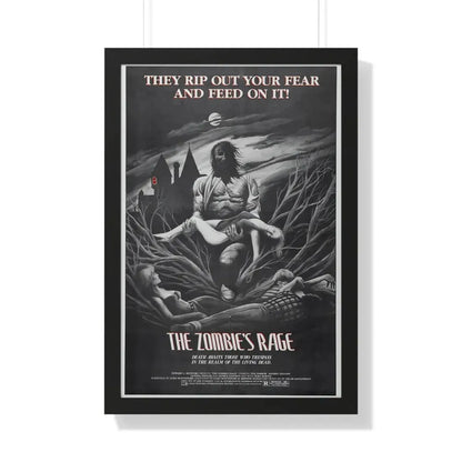 THE ZOMBIE'S RAGE (ANTHROPOPHAGUS) 1980 - Framed Movie Poster 20" x 30" Black - The Sticker Space