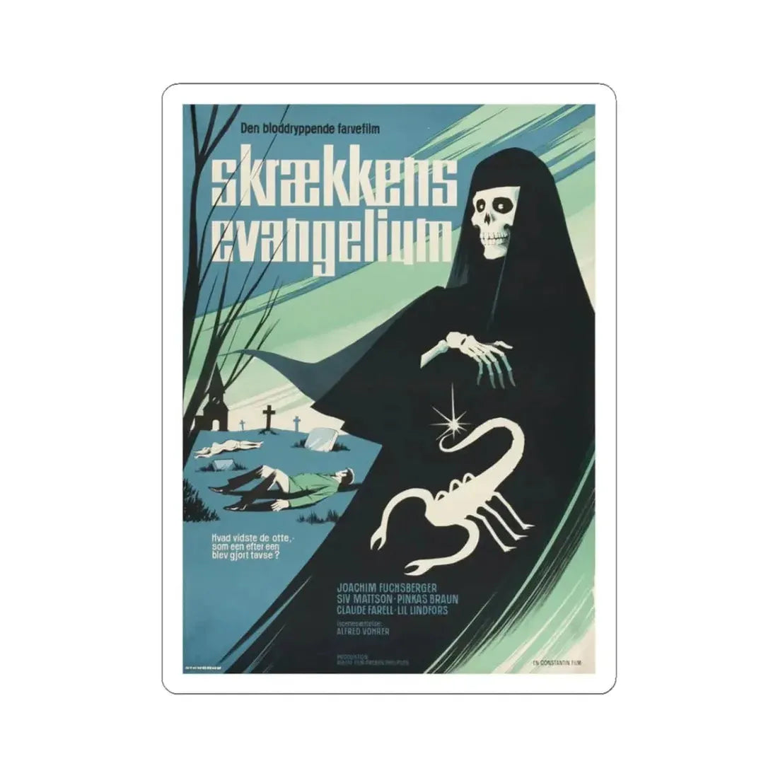 THE ZOMBIE WALKS (2) 1968 Movie Poster - STICKER Vinyl Kiss-Cut Decal 3 Inch White - The Sticker Space