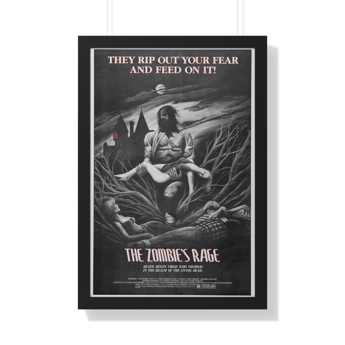 THE ZOMBIE'S RAGE (ANTHROPOPHAGUS) 1980 - Framed Movie Poster-20" x 30"-The Sticker Space