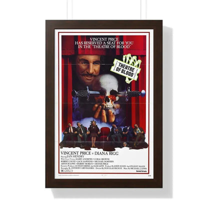 THEATRE OF BLOOD 1973 - Framed Movie Poster 16″ x 24″ Walnut - The Sticker Space