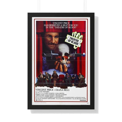 THEATRE OF BLOOD 1973 - Framed Movie Poster 20" x 30" Black - The Sticker Space