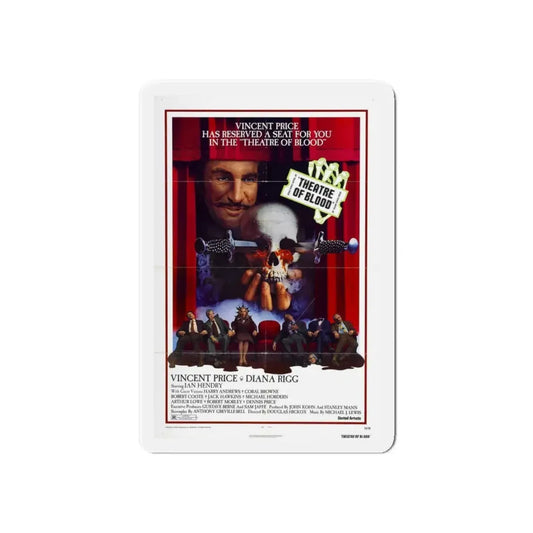 THEATRE OF BLOOD 1973 Movie Poster - Refrigerator Magnet 6 Inch - The Sticker Space
