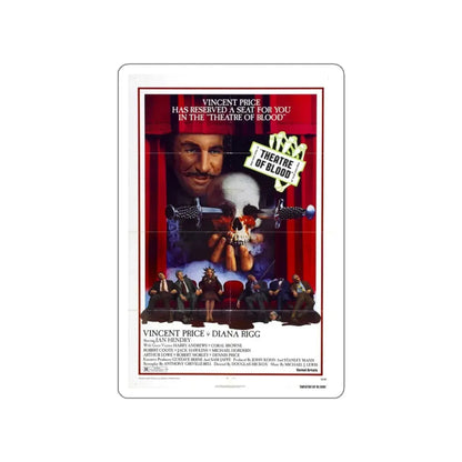 THEATRE OF BLOOD 1973 Movie Poster STICKER Vinyl Die-Cut Decal 3 Inch - The Sticker Space