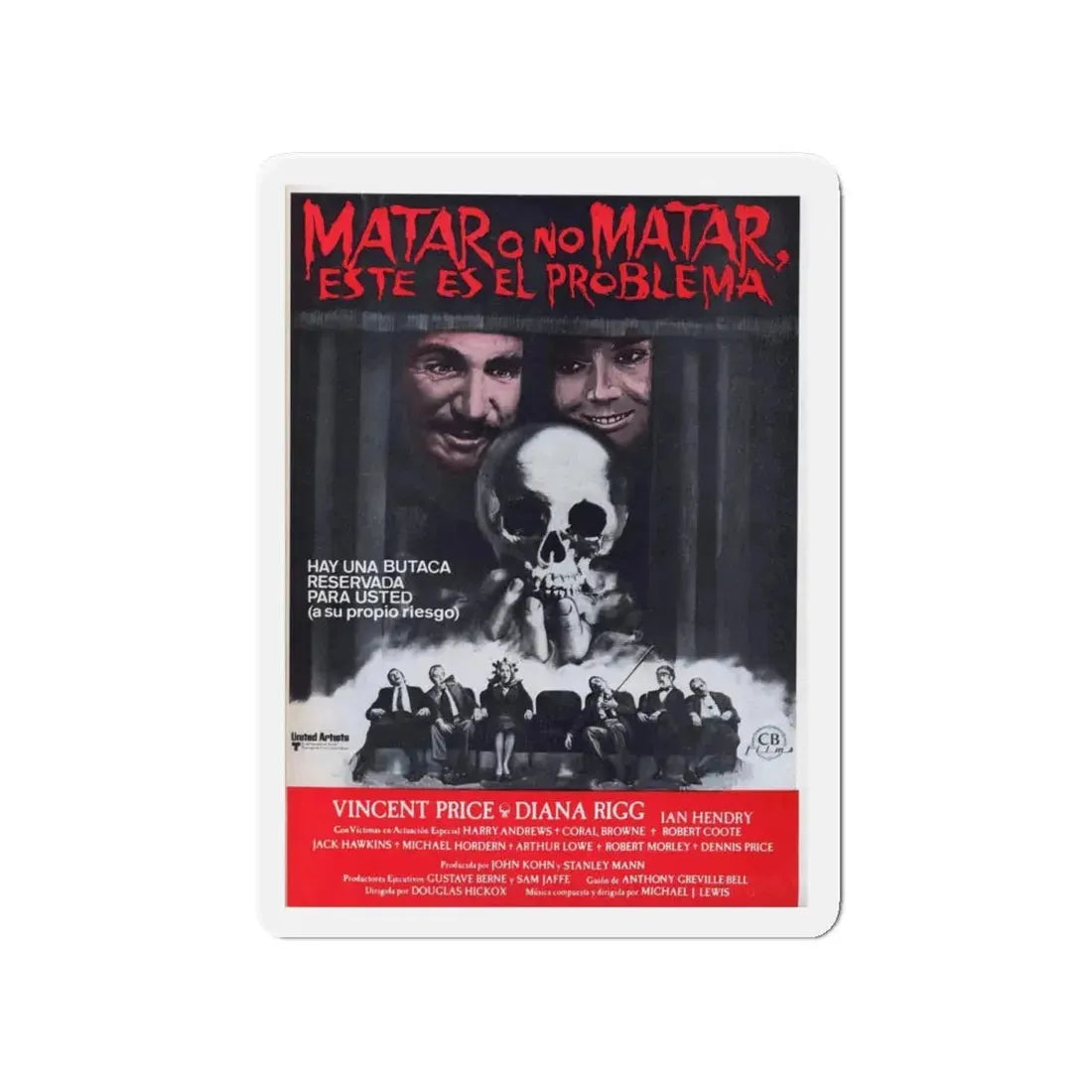 THEATRE OF BLOOD (2) 1973 Movie Poster - Refrigerator Magnet 4 Inch - The Sticker Space