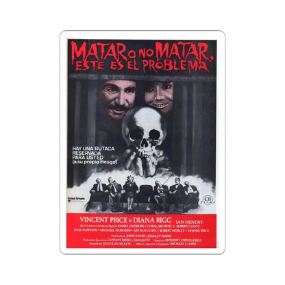 THEATRE OF BLOOD (2) 1973 Movie Poster - STICKER Vinyl Kiss-Cut Decal 3 Inch White - The Sticker Space