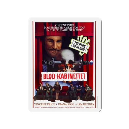 THEATRE OF BLOOD (DANISH) 1973 Movie Poster - Refrigerator Magnet 2 Inch - The Sticker Space
