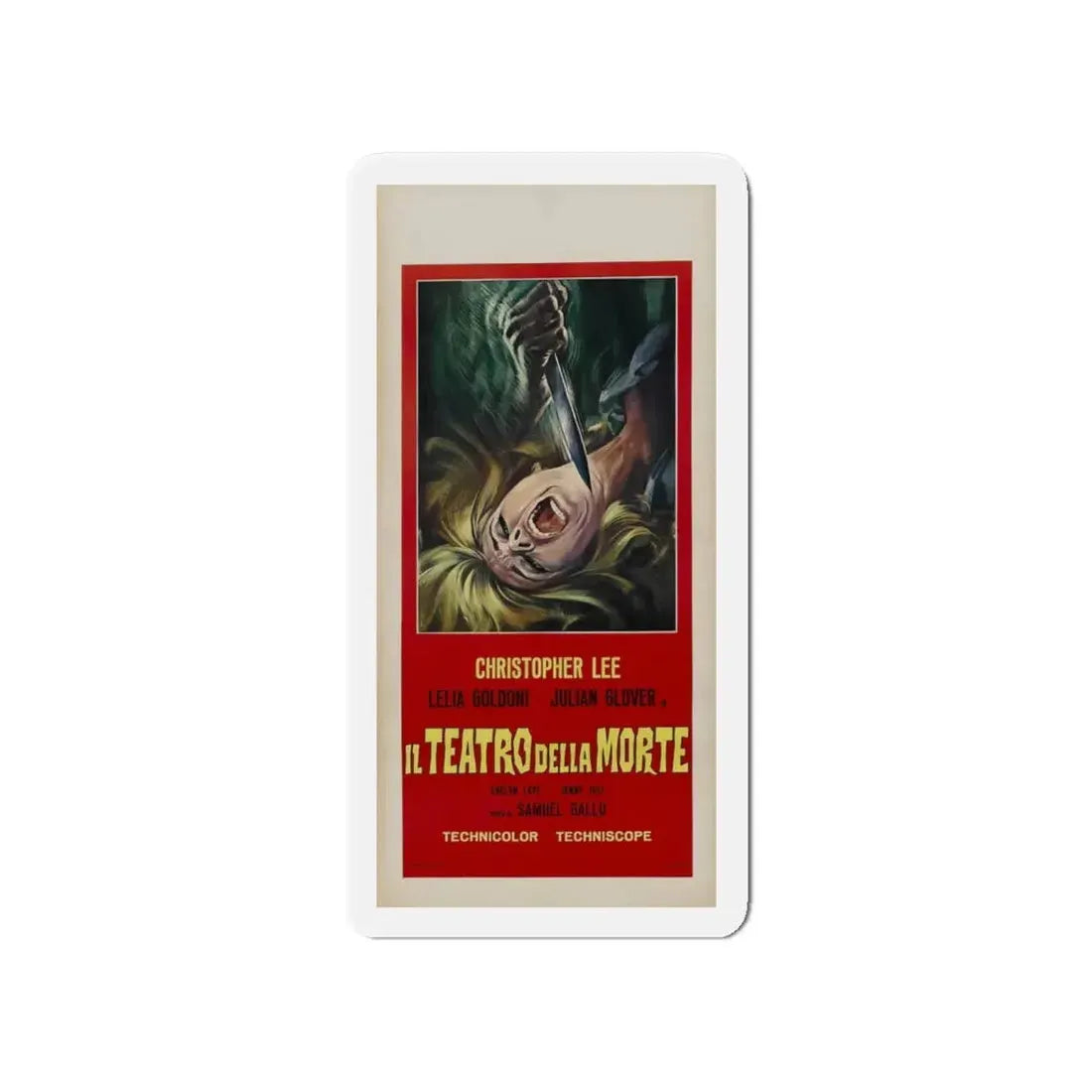 THEATRE OF DEATH 1967 Movie Poster - Refrigerator Magnet 4 Inch Die-Cut - The Sticker Space