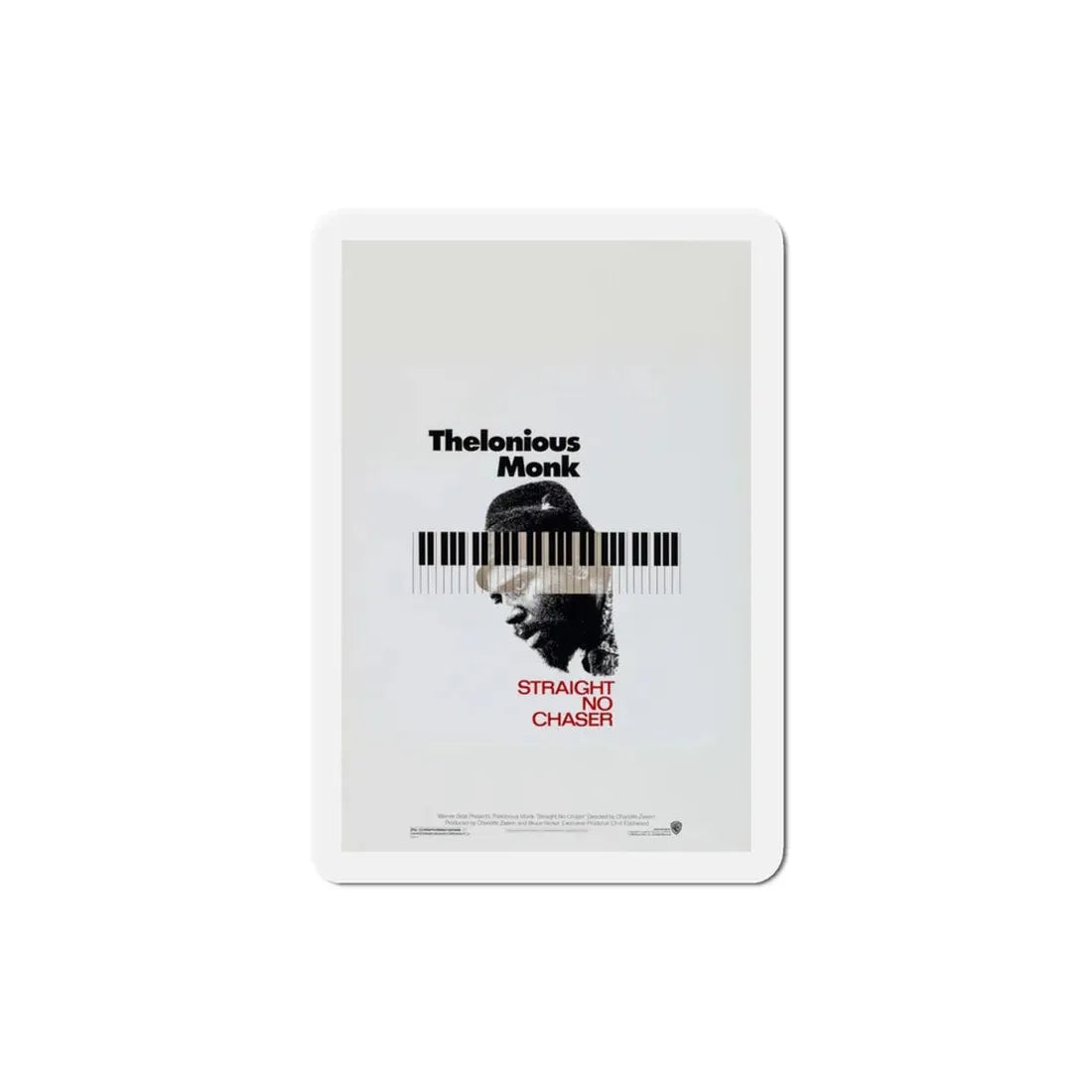 Thelonious Monk Straight, No Chaser 1988 Movie Poster Refrigerator Magnet 3 Inch - The Sticker Space