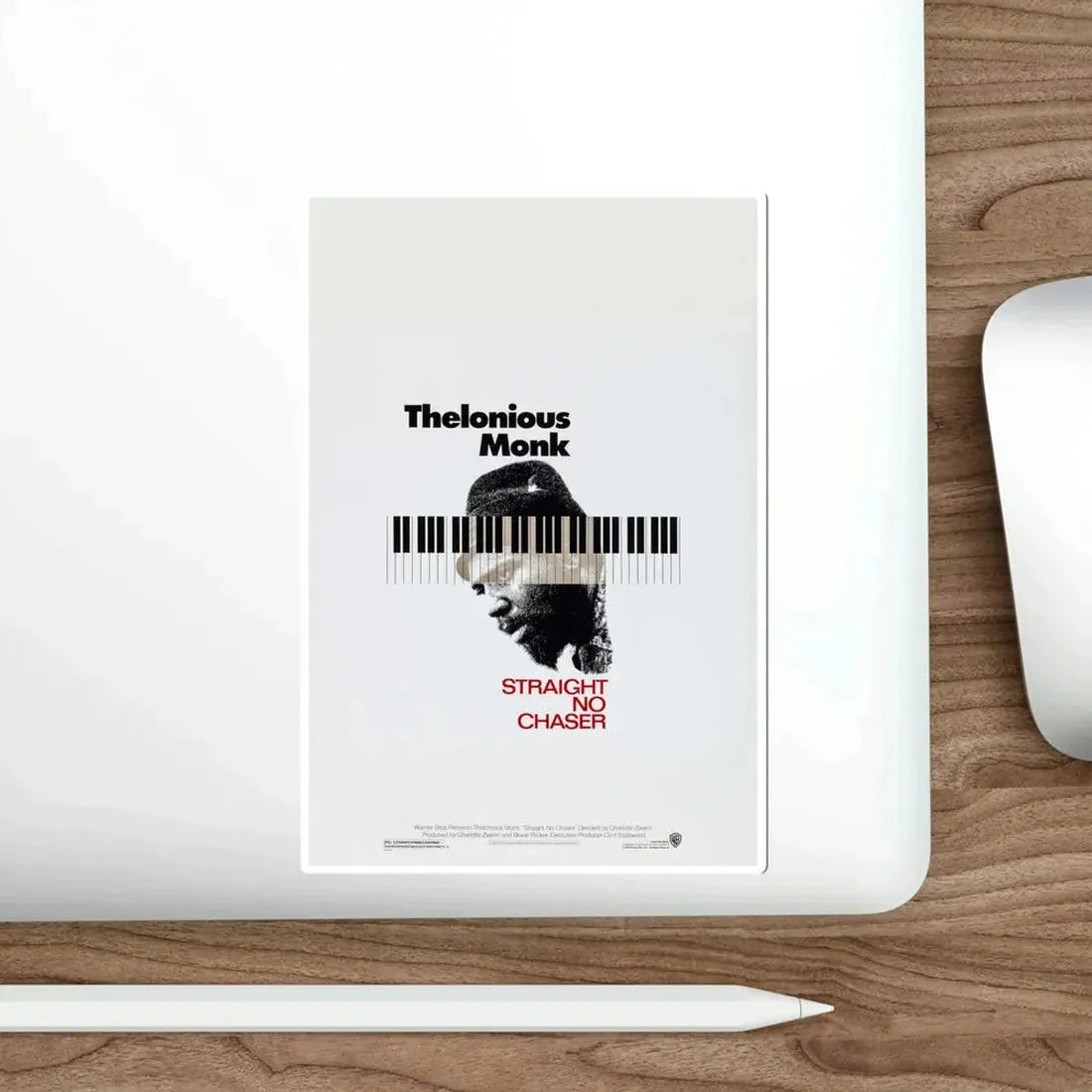 Thelonious Monk Straight, No Chaser 1988 Movie Poster STICKER Vinyl Die-Cut Decal - The Sticker Space