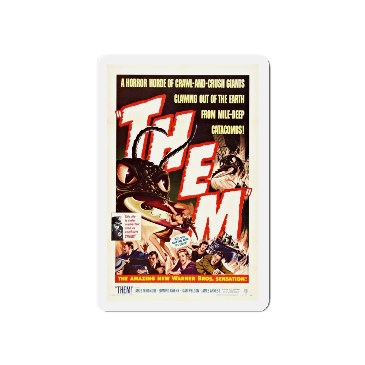 THEM! 1954 Movie Poster - Refrigerator Magnet-5 Inch-The Sticker Space