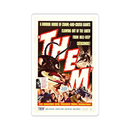 THEM! 1954 Movie Poster - STICKER Vinyl Kiss-Cut Decal 3 Inch White - The Sticker Space
