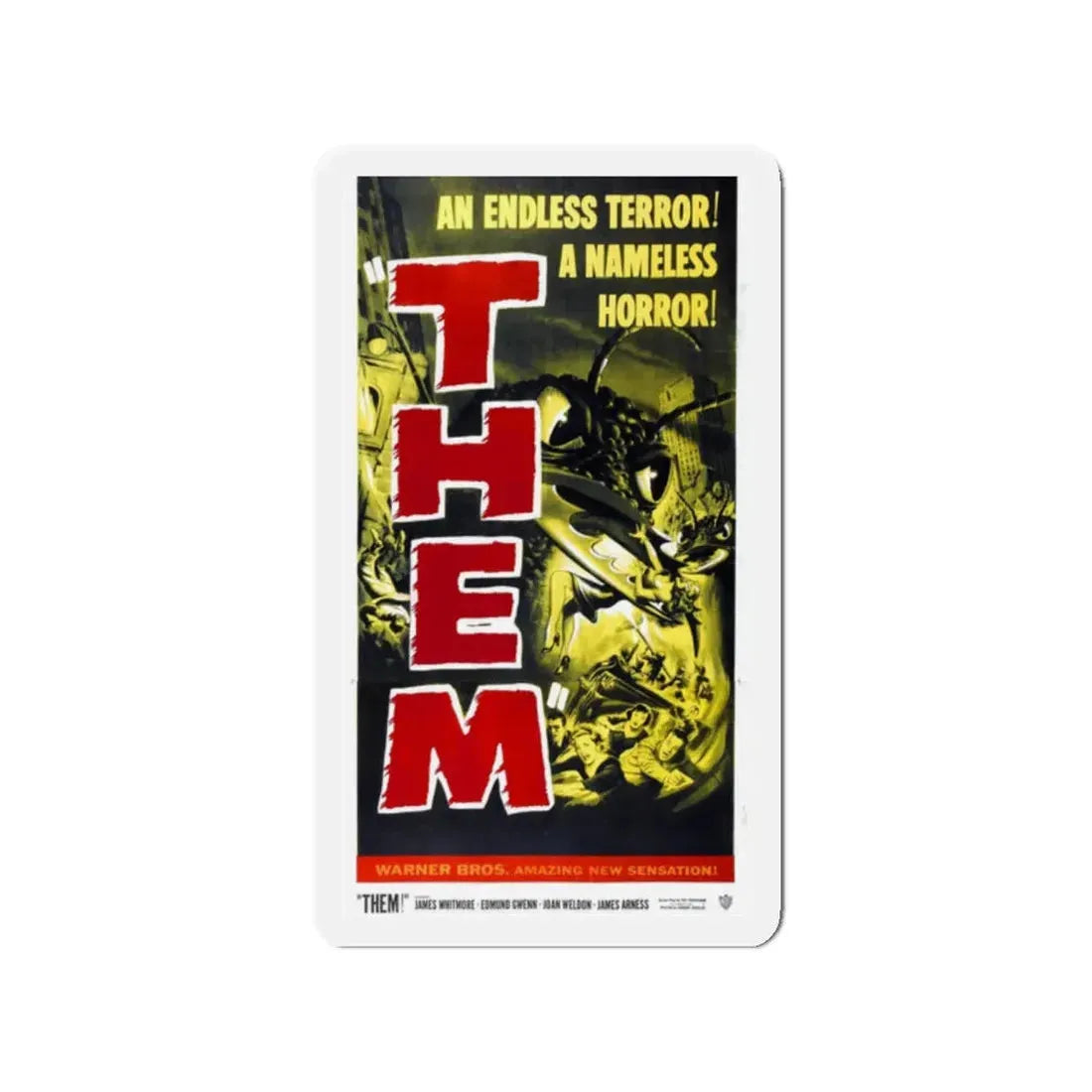 THEM! (3) 1954 Movie Poster - Refrigerator Magnet 2 Inch - The Sticker Space