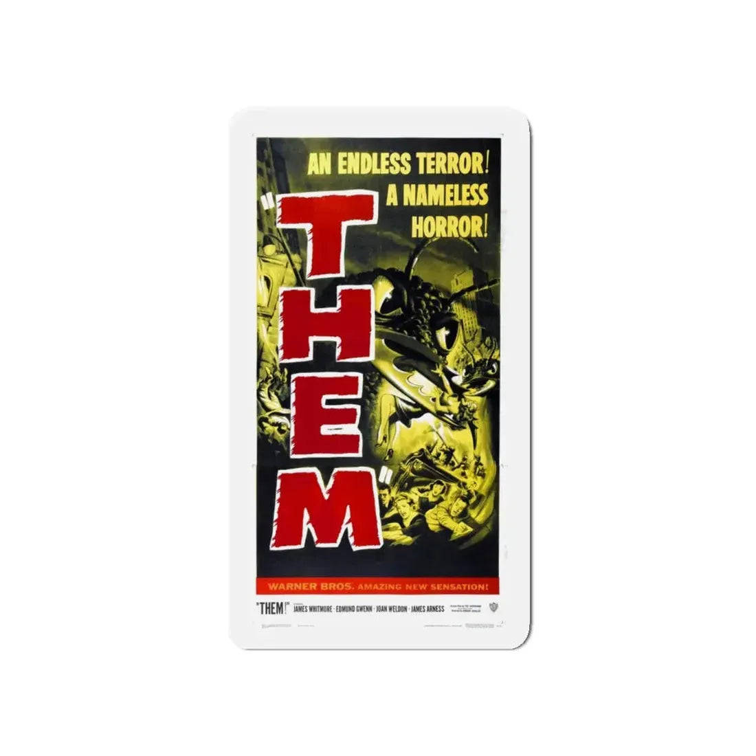 THEM! (3) 1954 Movie Poster - Refrigerator Magnet 4 Inch - The Sticker Space