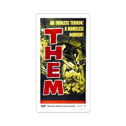 THEM! (3) 1954 Movie Poster - STICKER Vinyl Kiss-Cut Decal 3 Inch White - The Sticker Space