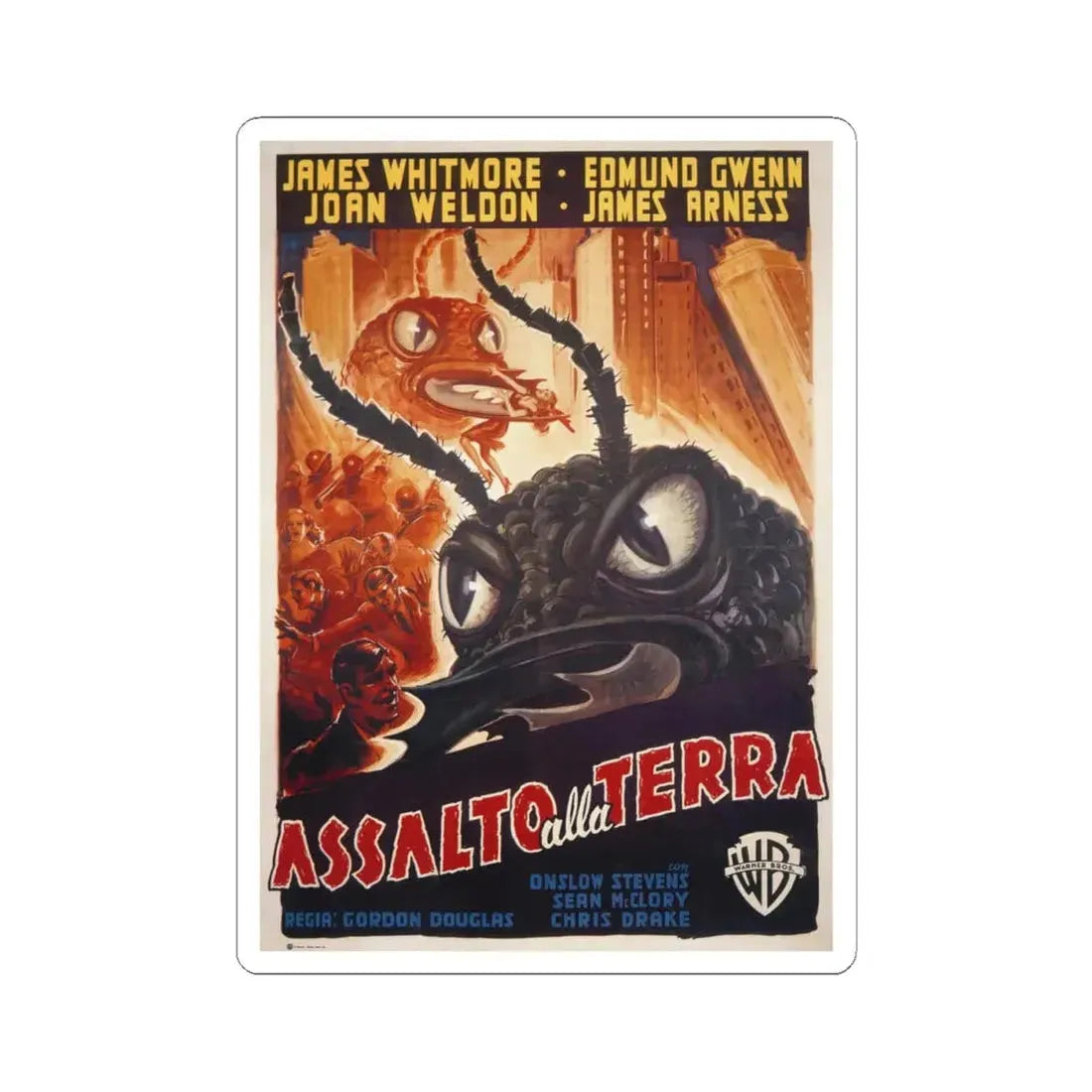 THEM! (ITALIAN) 1954 Movie Poster - STICKER Vinyl Kiss-Cut Decal 4 Inch White - The Sticker Space