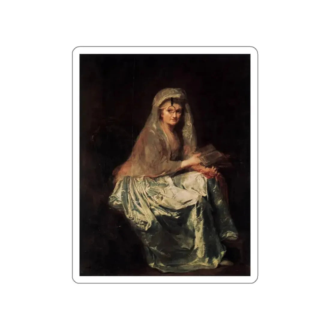 THERBUSCH, Anna Dorothea - Self-Portrait (Artwork) STICKER Vinyl Die-Cut Decal White Die-Cut 3 Inch - The Sticker Space