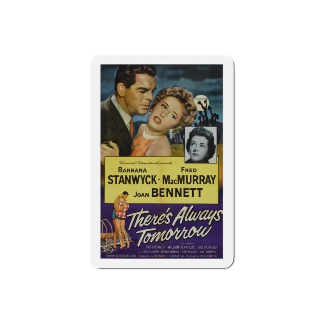 Theres Always Tomorrow 1956 Movie Poster Refrigerator Magnet 2 Inch - The Sticker Space