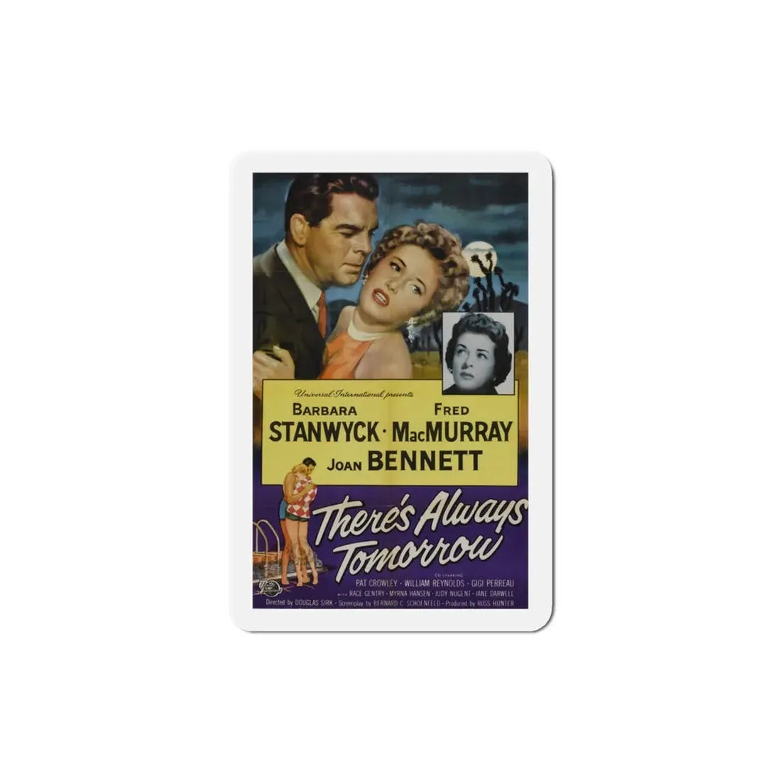Theres Always Tomorrow 1956 Movie Poster Refrigerator Magnet 4 Inch - The Sticker Space
