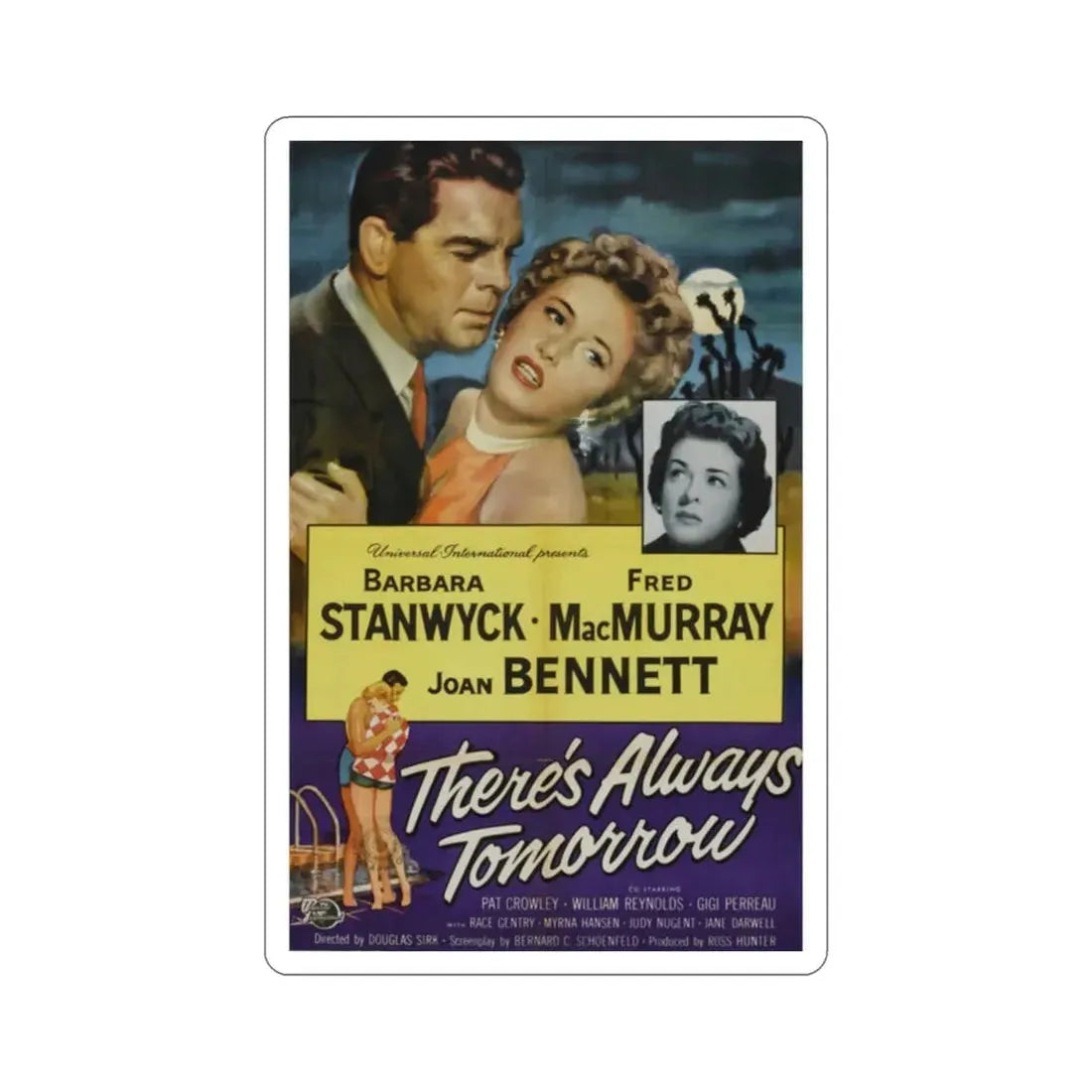Theres Always Tomorrow 1956 Movie Poster STICKER Vinyl Die-Cut Decal 2 Inch - The Sticker Space