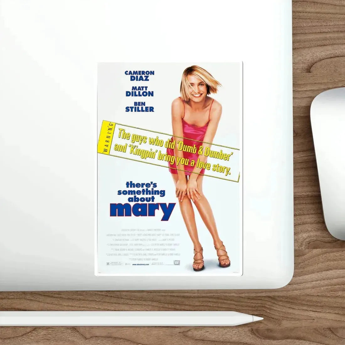 Theres Something About Mary 1998 Movie Poster STICKER Vinyl Die-Cut Decal - The Sticker Space