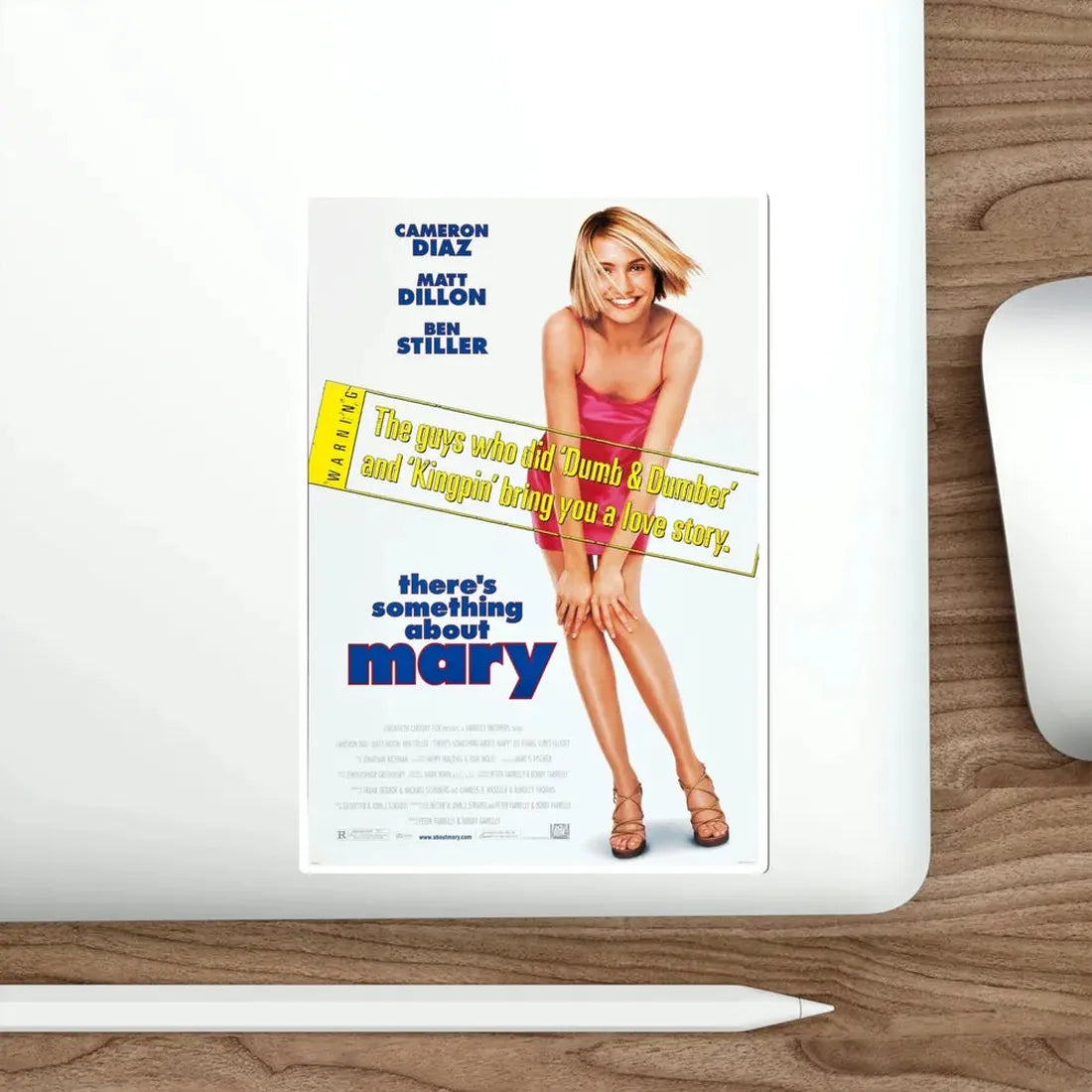 Theres Something About Mary 1998 Movie Poster STICKER Vinyl Die-Cut Decal - The Sticker Space