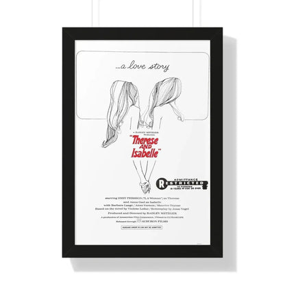THERESE AND ISABEL 1968 - Framed Movie Poster 16″ x 24″ Black - The Sticker Space