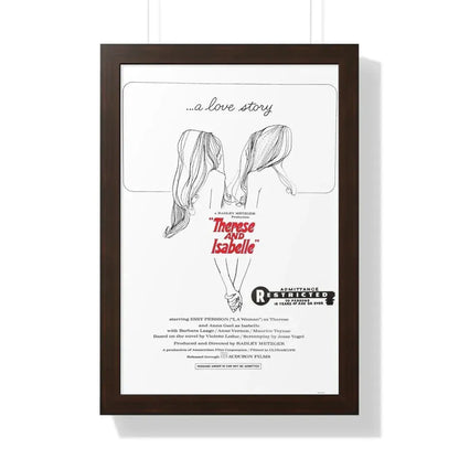 THERESE AND ISABEL 1968 - Framed Movie Poster 16″ x 24″ Walnut - The Sticker Space