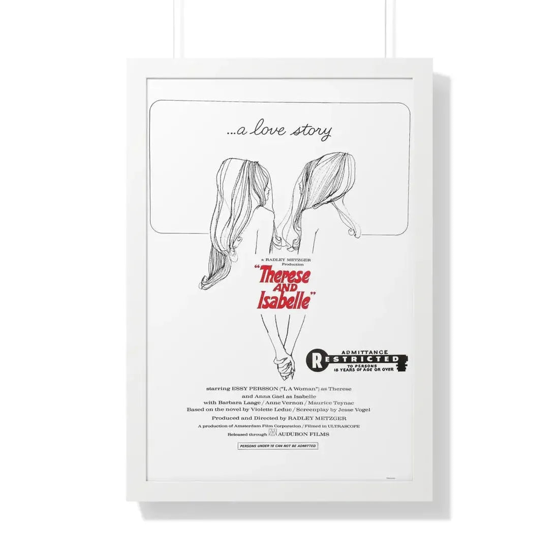 THERESE AND ISABEL 1968 - Framed Movie Poster 20" x 30" White - The Sticker Space