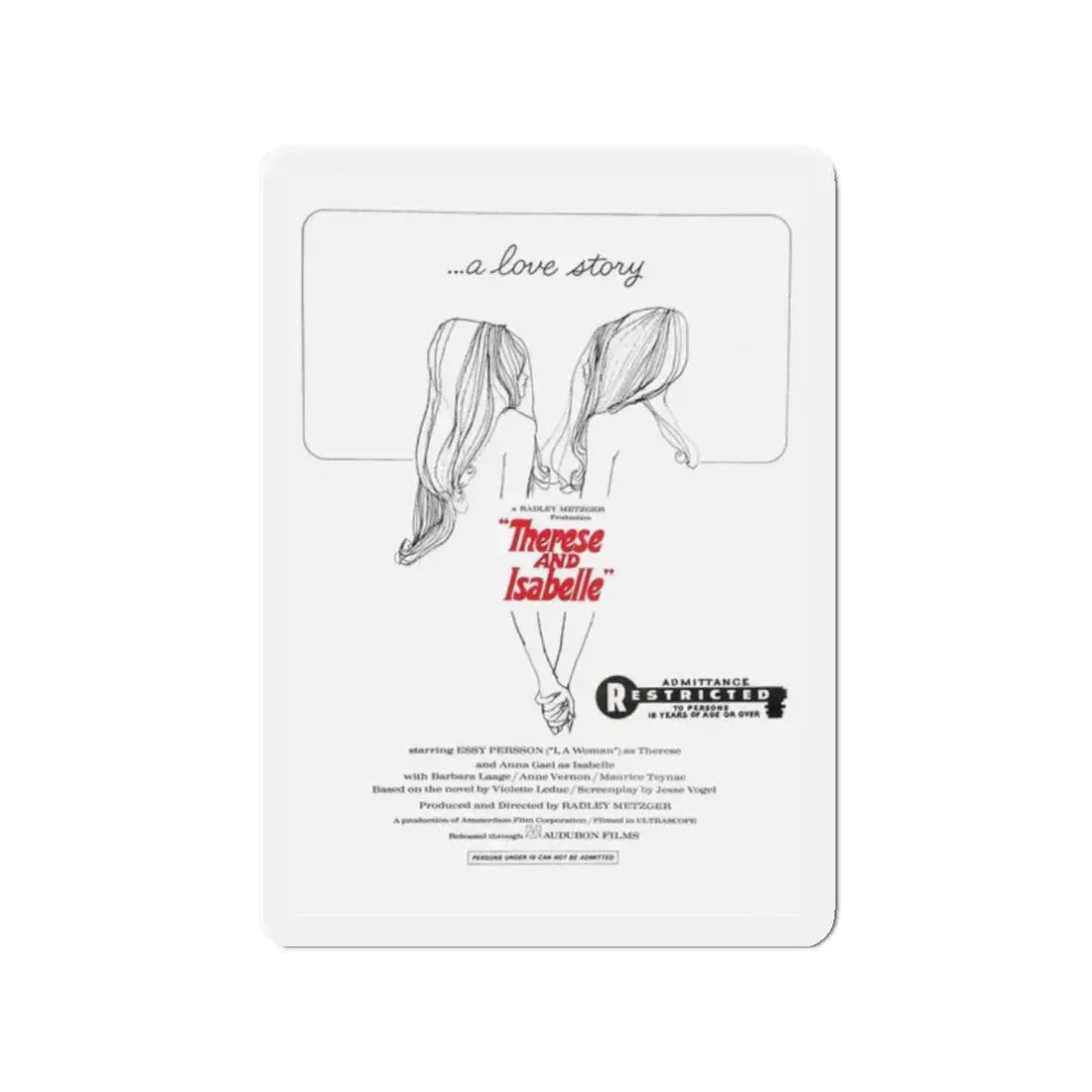 THERESE AND ISABEL 1968 Movie Poster - Refrigerator Magnet 2 Inch Die-Cut - The Sticker Space